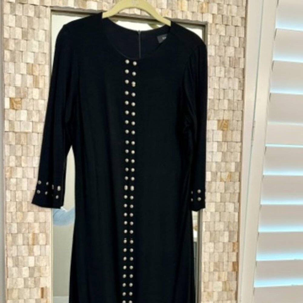 Karen Kane Black Dress with metal trim - Size M